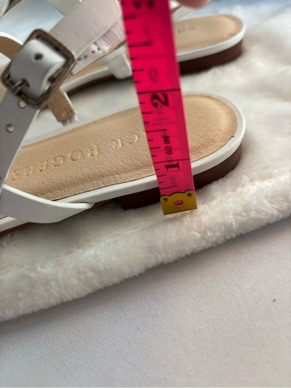 Jack Rogers Women’s Worth Flat Sandal Vanchetta White Size 6M - Picture 10 of 11